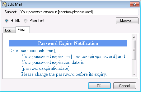 Password Expiration Notifier